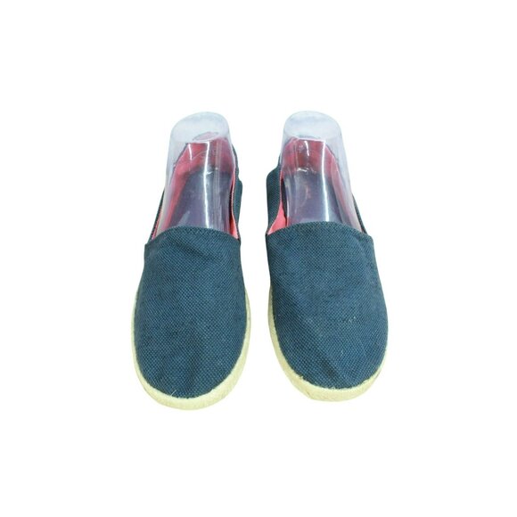 LL Bean Espadrilles Blue Canvas Slip-on Flats Size 9 Medium Hemp Rope - Picture 5 of 9